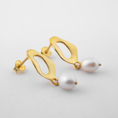 Pearl Drop Earring Gold